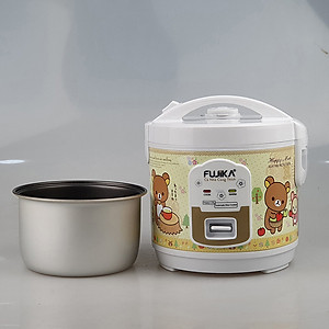 Nồi Cơm Điện 1L Fujika FJ-NC1005 Công Suất 400W Lồng Men Chống Dính Cho 2,3 Người Ăn (Mẫu Ngẫu Nhiên)-Hàng Chính Hãng