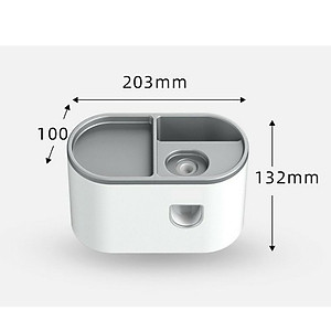 Giá treo  hộp đựng bàn chải kem đánh răng nhà tắm , Bộ nhả kem tự động 1 cốc - Hàng Chính Hãng - Tặng kèm sticker