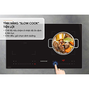 Bếp đôi điện từ Sunhouse SHB82032-EC - Hàng chính hãng