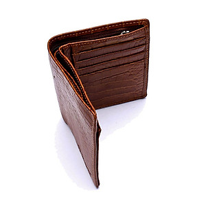 Ví Nam Vân Cá Sấu Kiểu Đứng Huy Hoàng HT2119 (12.5 x 10 cm) - Da Bò