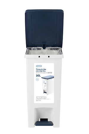 Thùng rác đạp chữ nhật Hiro 30L
