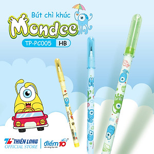 Bút chì khúc Thiên Long Điểm 10 TP-PC005 - Lõi chắc chắn nét đậm, ít bột chì - Màu ngẫu nhiên