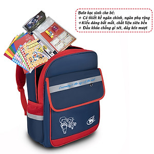 Cặp đi học cấp 1, balo học sinh tiểu học TN Bags TN.B 3016 balo siêu nhẹ chống gù