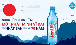 Nước uống ion kiềm thương hiệu i-on Life 450ml thùng 24 chai công nghệ Nhật bản khỏe ruột mát da