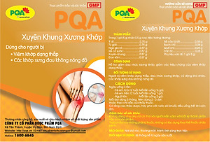 PQA Xuyên Khung Xương Khớp là dược phẩm thảo dược cho người bị viêm khớp dạng thấp, đau nhức xương khớp, cử động khó khăn, các khớp sưng đau hỗ trợ hạn chế đau nhức, giảm các triệu chứng của viêm khớp