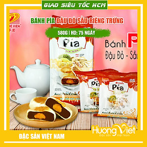 Đặc Sản Sóc Trăng - Bánh Pía Đậu Đỏ Sầu Riêng Trứng Muối 540G, Bánh Pía Sóc Trăng Tân Huê Viên Đậu Đỏ 1 Trứng