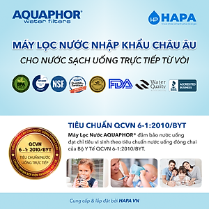 Máy Lọc Nước AQUAPHOR CRYSTAL ECO Uống Trực Tiếp Từ Vòi, Công Nghệ NANO Không Điện - Hàng Chính Hãng