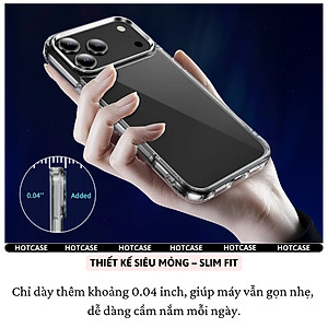 Ốp lưng dẻo silicon trong suốt mỏng 0.6mm cho iPhone 17 Pro Max / 17 Air / iP 17 Pro / 17 hiệu Hotcase Ultra thin - Chống trầy xước, siêu mỏng, độ trong full HD - Hàng nhập khẩu