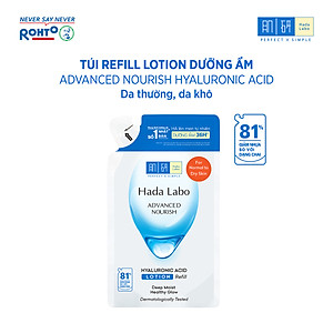 Túi refill lotion dưỡng ẩm Hada Labo Advance Nourish Hyaluronic Acid cho da thường và da khô 170ml