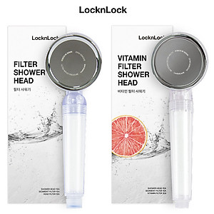 Bộ Phụ Kiện Đầu Vòi Sen Lọc Nước LocknLock 80mm CLR-KR LBW400 (Mạch nước nhip nhàng, giảm stress - Khử Clo)