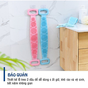 Dây Đai Tắm Chà Lưng Silicon, Đai Cọ Lưng Massage Silicon - Làm Sạch Da Loại Bỏ Da Chết - Hàng Chính Hãng MINIIN