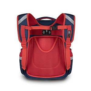 Balo học sinh TN.Bags xanh đen phối đỏ – Balo tiểu học có nắp siêu nhẹ nhiều ngăn cao cấp cho bé năng động TNB3016