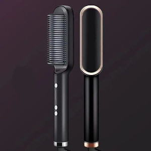 Lược Điện Chải Tóc, Công Suất 45W, Giúp Tóc Bồng Bềnh, Óng Mượt; Làm Xoăn, Duỗi Thẳng Dễ Dàng, Có Đèn Cảnh Báo Nhiệt Độ, Tăng Giảm Nhiệt Độ Dễ Dàng- Hàng Chính Hãng