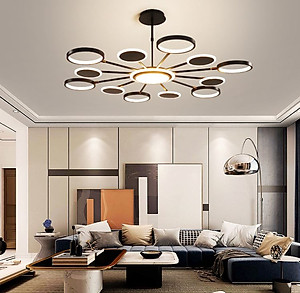 Đèn thả HAIRI phong cách hiện đại với 3 chế độ ánh sáng - kèm điều khiển từ xa.