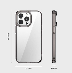 Ốp lưng cứng viền dẻo trong cho iPhone 17 Pro Max / 17 Air / 12 / 13 / 14 / 12 Pro / 12 Pro Max / 13 Pro / 13 Pro Max / 13 Mini / 14 / 14 Pro / 14 Pro Max / 15 Plus/ 15 Pro/ 15 Pro Max / 16 /16 Plus/ 16 Pro / 16 Pro Max - Hàng chính hãng