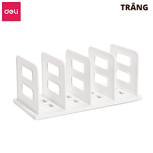 Giá Đựng Sách Để Bàn Deli - Kệ Chia 4 Ngăn Văn Phòng Học Sinh Sinh Viên - Chặn Sách Nhiều Ngăn Giúp Sắp Xếp Tài Liệu