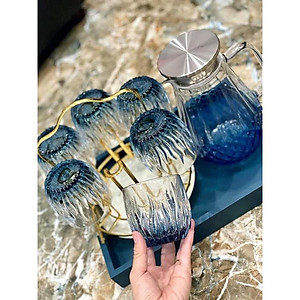 BỘ 6 CỐC THỦY TINH UỐNG NƯỚC MẠ XANH CHỊU NHIỆT CAO CẤP