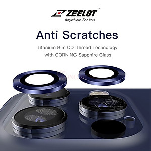 Dán Camera cường lực viền màu chống va đập Zeelot iPhone 12 Pro/12 Pro Max - Hàng chính hãng
