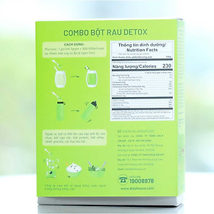 Combo Bột Rau Củ Thải Độc Dalahouse Hộp 63gr (Mẫu mới gồm 7 loại rau củ chia tuýp nhỏ) Sấy lạnh nguyên chất - Detox thanh lọc cơ thể