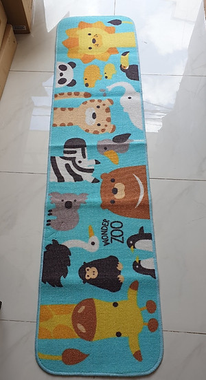 01 THẢM BẾP DÀI CAO CẤP CHỐNG TRƯỢT KÍCH THƯỚC 0.45X1.8M- CONDOR- XANH ZOO, HỒNG ZOO