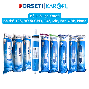 Combo 9 lõi lọc nước Karofi Hàng chính hãng dùng cho máy lọc nước Karofi K9IQ-2A