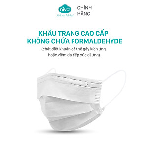 Khẩu Trang Y Tế 4 Lớp Niva Hộp 20 Cái Kháng Khuẩn, Ngăn Khói Bụi, Vi Khuẩn Hàng Chính Hãng Cao Cấp