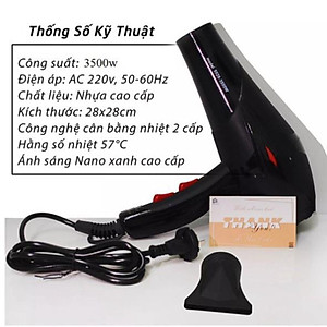 Máy sấy tóc công suất lớn tạo kiểu Panasoni chính hãng, Máy khò tóc 2 chiều nóng lạnh 3500w thiết kế nhỏ gọn sang trọng