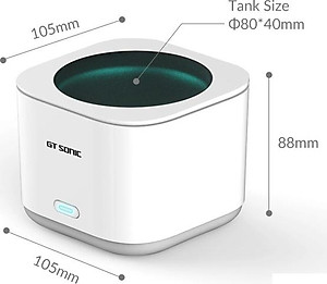 Máy rửa siêu âm mini GTsonic X3 – dung tích 180ml, công nghệ sóng siêu âm hiện đại, làm sạch sâu và loại bỏ bụi bẩn hiệu quả cho trang sức, kính mắt, đồng hồ, dụng cụ nha khoa, linh kiện điện tử – Hàng chính hãng