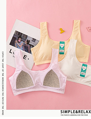 Áo Lót Nữ Học Sinh Ba Lỗ Cotton Thông Hơi Mút Liền 1376 – Êm Ái, Thoáng Mát