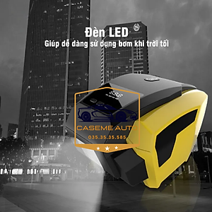 Bơm Lốp ô tô dự phòng Điện Tử Tự Ngắt Có Đèn Pin TANGDi cài đặt thông số tự động ( mã 1011) - Hàng Chính Hãng