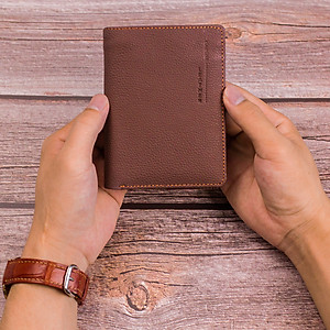 Ví nam, bóp nam da bò sáp Mexico Bụi Leather V102 - Bảo hành 12 tháng