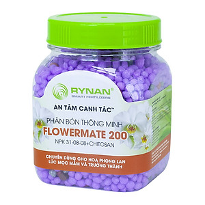 Phân Bón Thông Minh Rynan Flowermate 200 (Hủ) - Dùng Cho Hoa Kiểng, Phong Lan Thời Kỳ Mọc Mầm Và Trưởng Thành