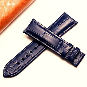 Dây Đồng Hồ Da Cá Sấu Xanh Navy Size 15/17/19/21/23/25mm - Dây Đeo Da Cá Sấu Thật 100% - Bảo Hành 12 Tháng