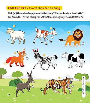 Truyện tranh ngụ ngôn dành cho thiếu nhi ( Song ngữ Anh- việt ) Lừa đội lốt sư tử ( The donkey in a lion's skin )