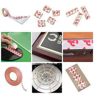 Băng keo 2 mặt siêu dính chịu nhiệt cao 3M 9088 High Perfomance Double Coated Tape dày 0.21mm 10mm x 50m