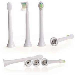 Cho máy Philips Sonicare, Bộ 4 đầu bàn chải đánh răng điện HX-6074, dòng máy HX3, HX6, HX7, HX8, HX9, R, FlexCare +, FlexCare, HealthyWhite, HydroClean, EasyClean, DiamondClean-Cho răng nhạy cảm, mát xa nướu lợi