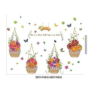 Decal dán tường Flower love ZOOYOO XL7217