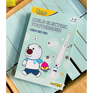 Bàn chải điện sóng âm cho bé Pororo Kids Hàn Quốc loại bỏ mảng bám trên răng hiệu quả