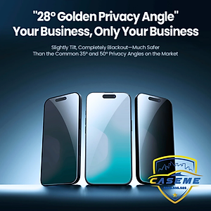 Kính cường lực chống nhìn trộm Nillkin dành cho iPhone 17, iPhone Air, iPhone 17 Pro, iPhone 17 Pro Max kèm khung trợ dán  - Hàng chính hãng