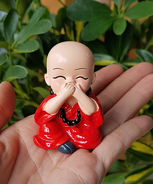 Bộ 04 chú tiểu Tứ Không đeo xâu chuỗi size 5cm - mẫu Việt Nam
