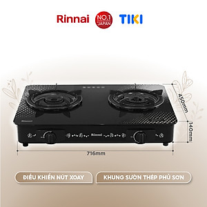 Bếp gas dương Rinnai RV-715Slim-SCH(VP) mặt bếp kính SCHOTT và kiềng bếp men - Hàng chính hãng.