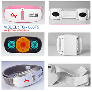Đai (máy) massage bụng rung lắc và xoay aYosun TG - W688T5Premium thế hệ mới. Hỗ trợ Làm thon gọn cơ thể, mát xa thư giãn và giúp tiêu hóa tốt