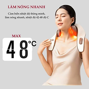 Máy Massage Cổ Vai Gáy Hồng Ngoại 6D YM-K18, Đai Mát Xa Toàn Thân Hỗ Trợ Thư Giãn - Giao Màu Ngẫu Nhiên - HÀNG CHÍNH HÃNG MINIIN
