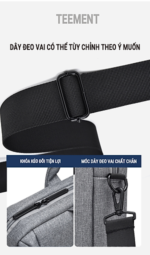 Cặp Đựng Chống Sốc Cao Cấp Teement, Chống Nước, Chống Xước, Dành Cho Laptop 13,14,15.6icnh - Hàng Chính Hãng