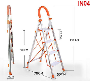 Thang nhôm tay vịn khung INOX Nikita NKT-IN04