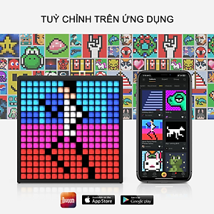Loa bluetooth thông minh Divoom Timebox-Evo, màn hình LED 256 Full RGB, đồng hồ báo thức, ghi âm - HÀNG CHÍNH HÃNG