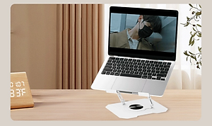 Kệ đỡ giá đỡ đế tản nhiệt dành cho laptop, macbook, máy tính hợp kim nhôm gấp gọn xoay 360 độ nhiều nấc độ cao - K2 - Hàng chính hãng