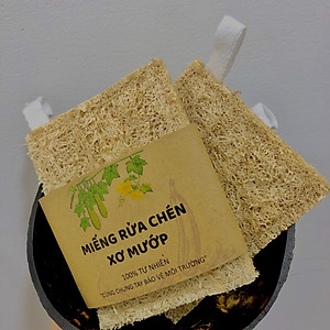 Combo 3 miếng xơ mướp rửa chén cao câp 100% hữu cơ 