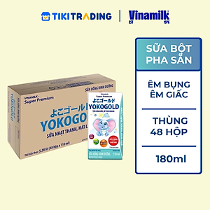 Thùng 48 hộp sữa YOKOGOLD pha sẵn 110ml