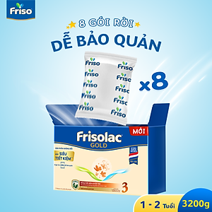 Sữa Bột Frisolac Gold 3 Hộp Giấy 3,2KG cho bé từ 1-2 tuổi